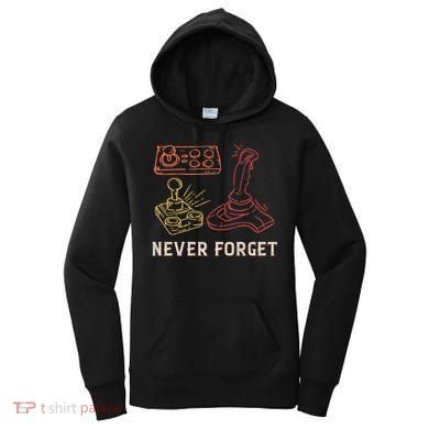 Vintage Never Forget Gamer Gift Women's Hoodie