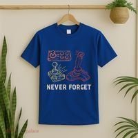 Vintage Never Forget Gamer Gift T-Shirt thumb 2