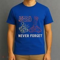 Vintage Never Forget Gamer Gift T-Shirt thumb 3