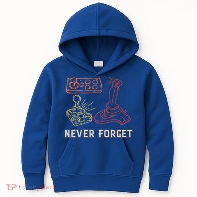 Vintage Never Forget Gamer Gift Kids Hoodie