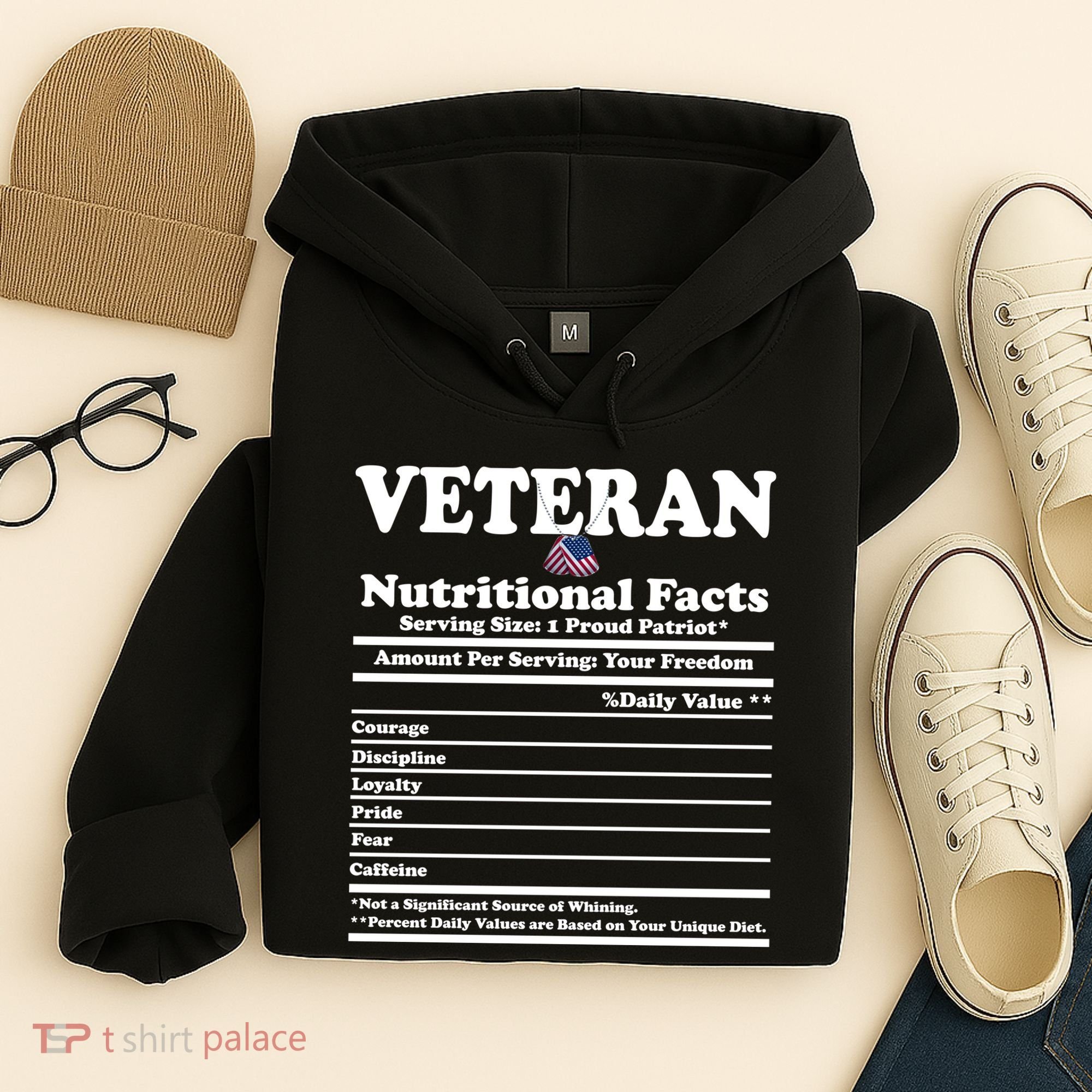 Veteran Nutritional Facts Proud Patriot Hoodie