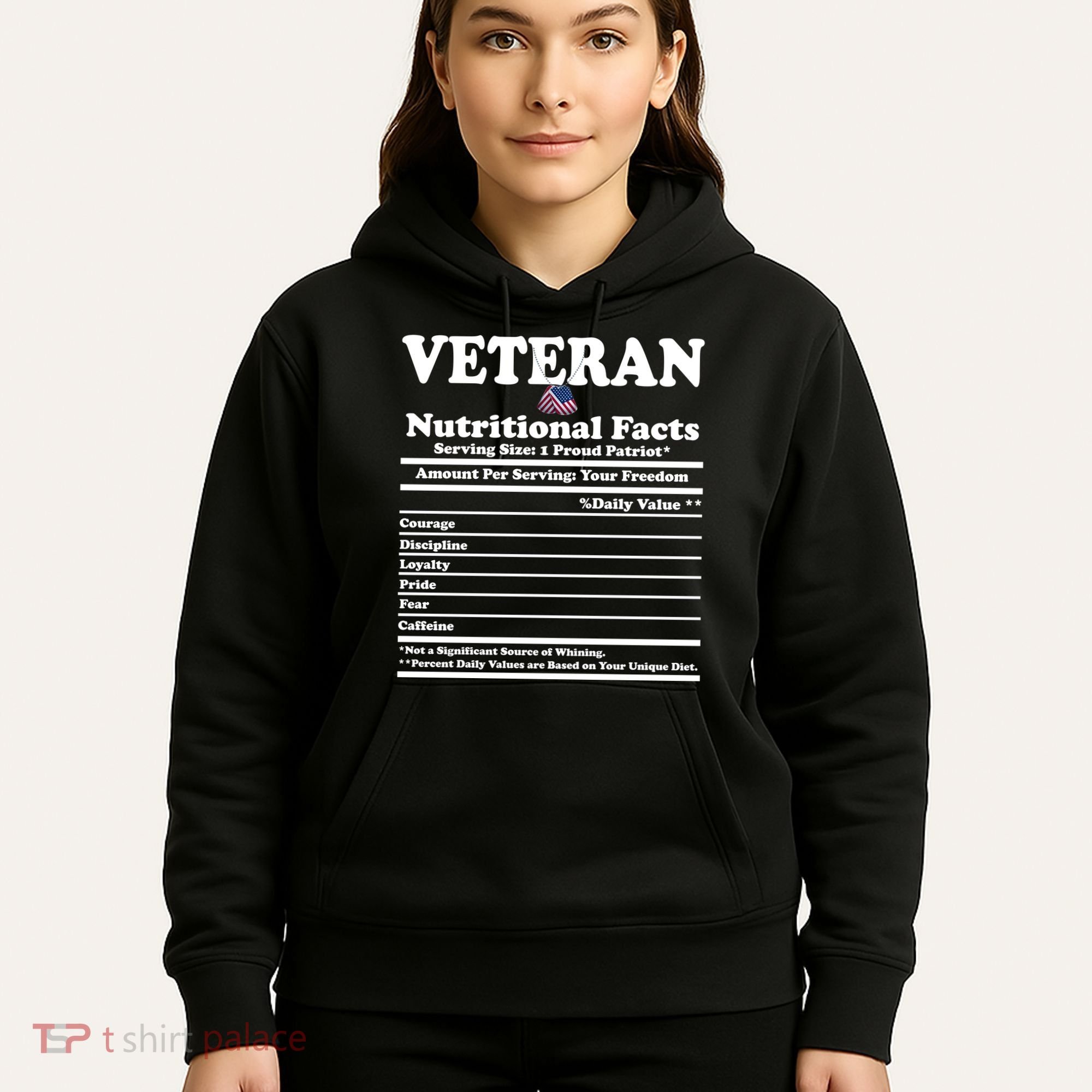 Veteran Nutritional Facts Proud Patriot Hoodie