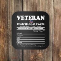 Veteran Nutritional Facts Proud Patriot Coaster thumb 0