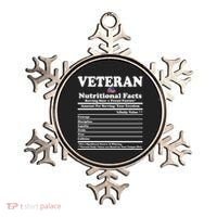 Veteran Nutritional Facts Proud Patriot Ornament thumb 0