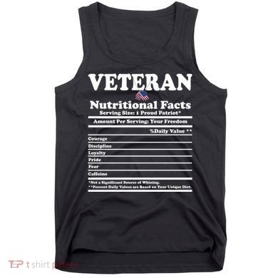 Veteran Nutritional Facts Proud Patriot Tank Top