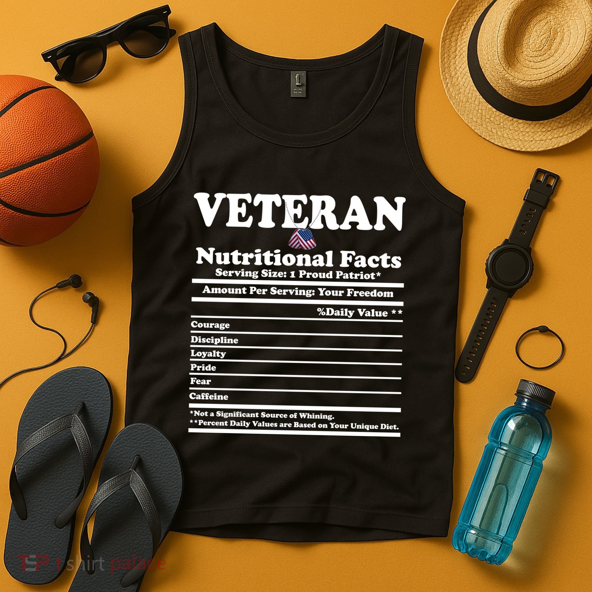 Veteran Nutritional Facts Proud Patriot Tank Top