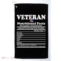 Veteran Nutritional Facts Proud Patriot Golf Towel thumb 0