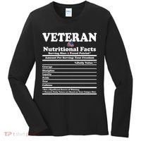 Veteran Nutritional Facts Proud Patriot Women's Long Sleeve Shirt thumb 0