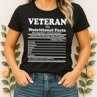 Veteran Nutritional Facts Proud Patriot Women's T-Shirt thumb 2