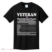 Veteran Nutritional Facts Proud Patriot Kids T-Shirt thumb 0