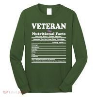 Veteran Nutritional Facts Proud Patriot Long Sleeve Shirt thumb 0