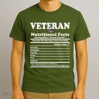Veteran Nutritional Facts Proud Patriot T-Shirt thumb 3