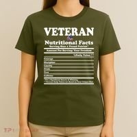 Veteran Nutritional Facts Proud Patriot T-Shirt thumb 4