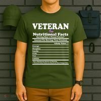 Veteran Nutritional Facts Proud Patriot T-Shirt thumb 6