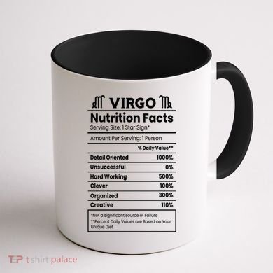 Virgo Nutrition Facts Horoscope Coffee Mug back