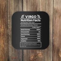 Virgo Nutrition Facts Horoscope Coaster thumb 0