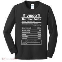 Virgo Nutrition Facts Horoscope Kids Long Sleeve Shirt thumb 0