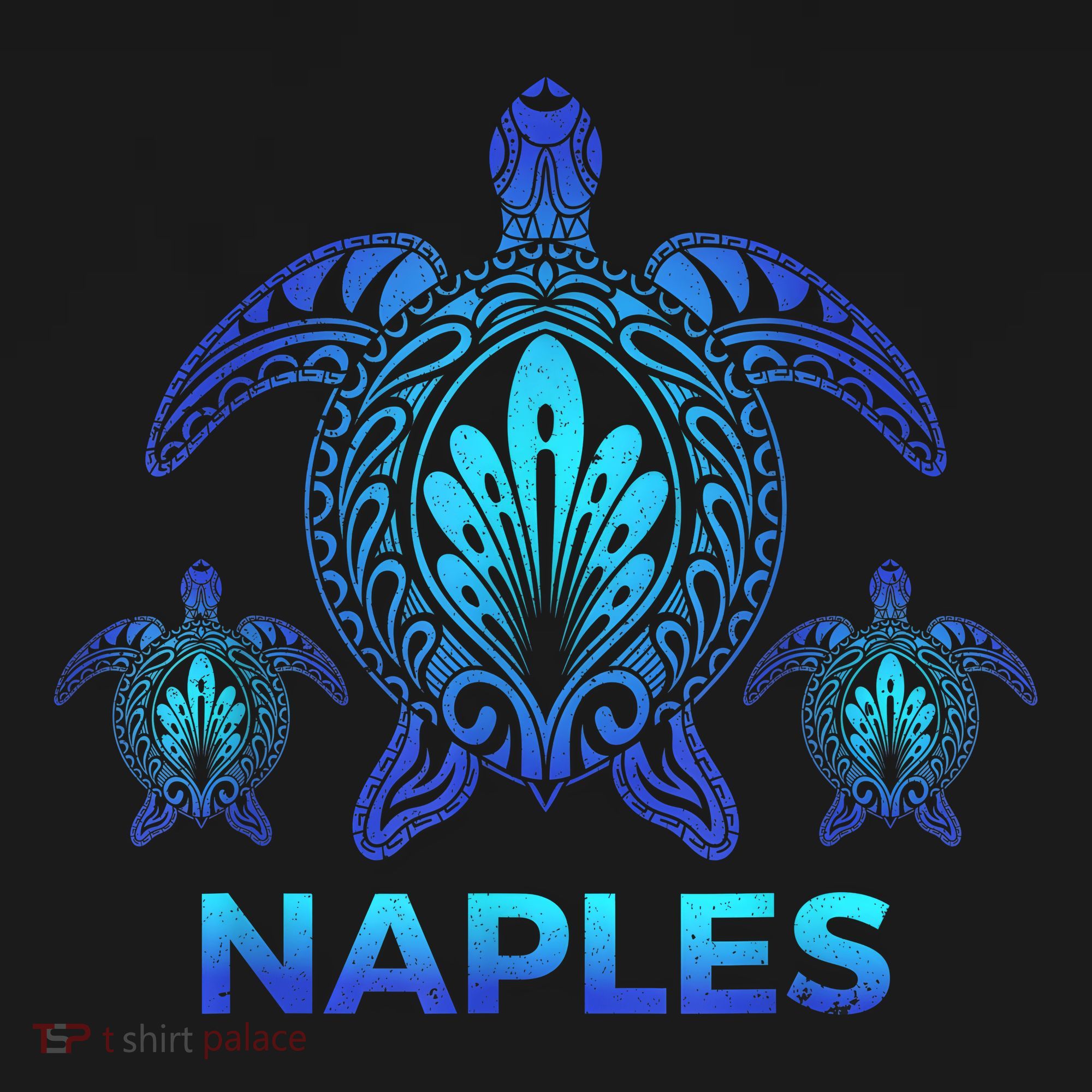 Vintage Naples Florida FL Ocean Blue Sea Turtle Souvenirs T-Shirt