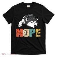 Vintage Nope Funny Siberian Husky Dog Lover TShirt T-Shirt thumb 0