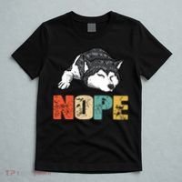 Vintage Nope Funny Siberian Husky Dog Lover T-Shirt thumb 5