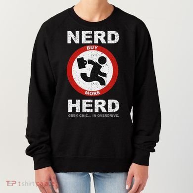 Vintage Nerd Herd Geek Chic In Overdrive Women's Sweatshirt