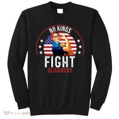 Vintage No Kings Fight Oligarchy Sweatshirt