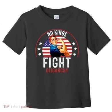 Vintage No Kings Fight Oligarchy Toddler T-Shirt