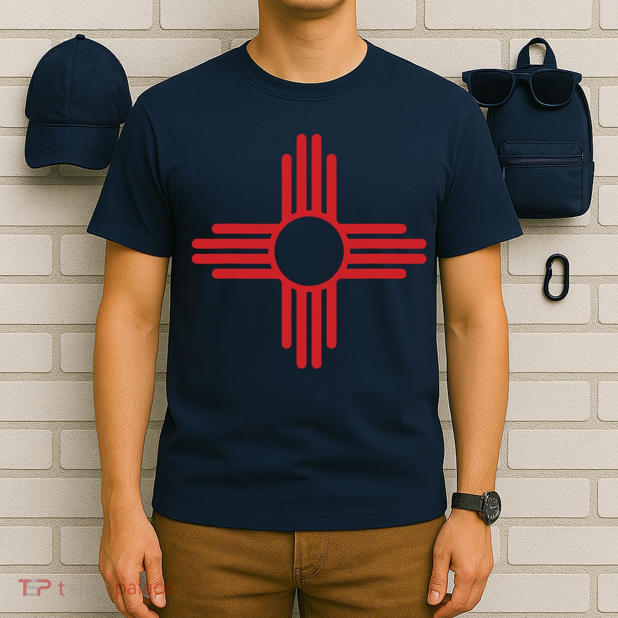 Vintage New Mexico Flag Zia Sun Retro Distressed T-Shirt