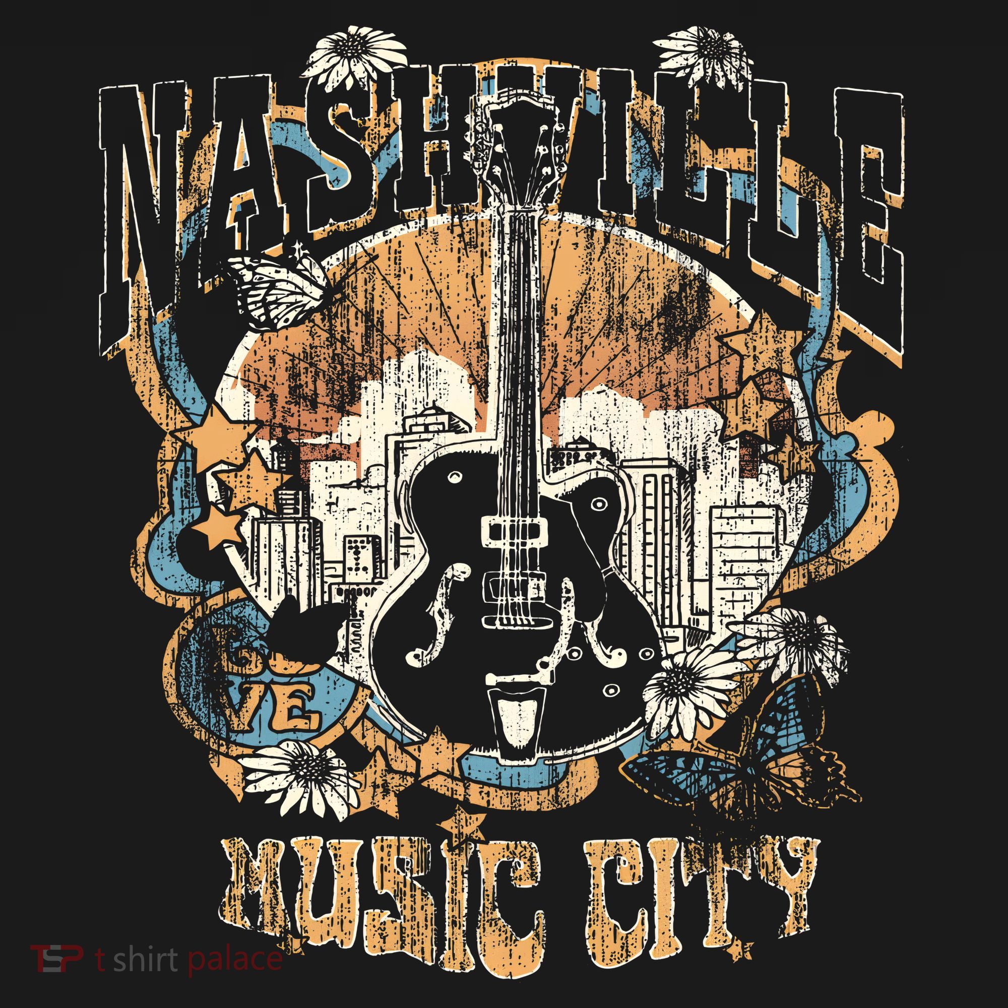 Vintage Nashville Music City Tennessee T-Shirt