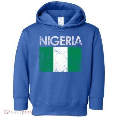 Vintage Nigeria Nigerian Flag Pride Gift Toddler Hoodie