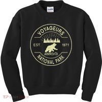 Voyageurs National Park Minnesota Kayaking Fishing Kids Sweatshirt thumb 0
