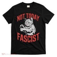 Vintage Not Today Fascist Funny Cat Meme  T-Shirt thumb 0