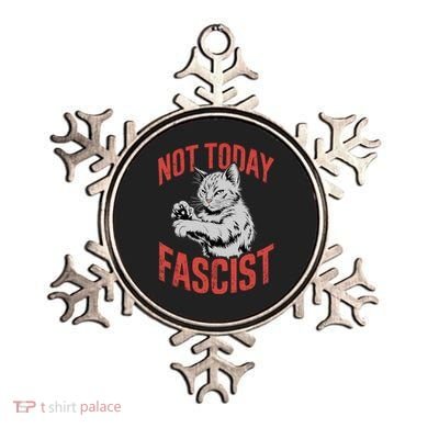Vintage Not Today Fascist Funny Cat Meme  Ornament