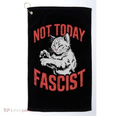 Vintage Not Today Fascist Funny Cat Meme  Golf Towel