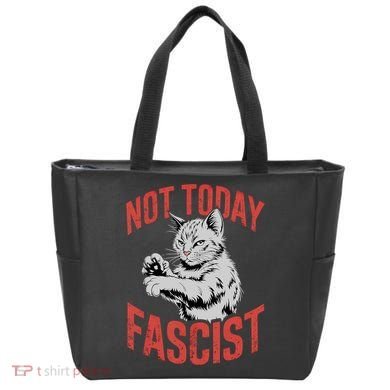 Vintage Not Today Fascist Funny Cat Meme  Tote Bag