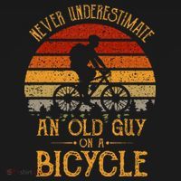 Vintage Never Underestimate An Old Guy On A Bicycle Cycling T-Shirt thumb 7