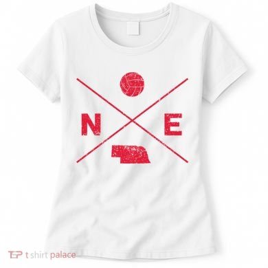 Vintage Nebraska Volleyball Player Coach Distressed Women's T-Shirt