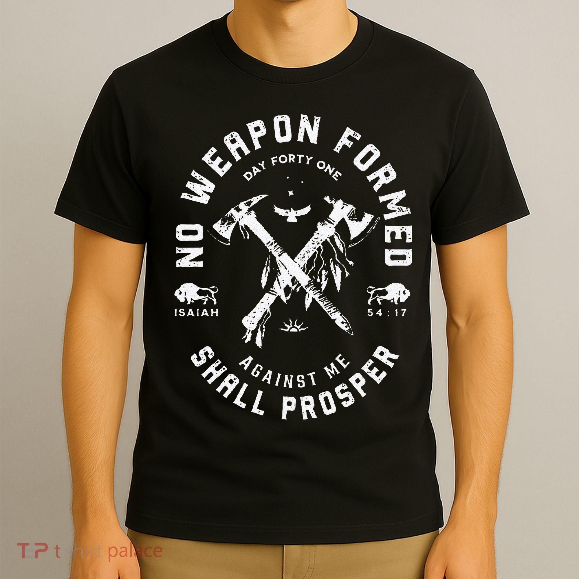 Vintage No Weapon Formed Against Me Shall Prosper Christian T-Shirt