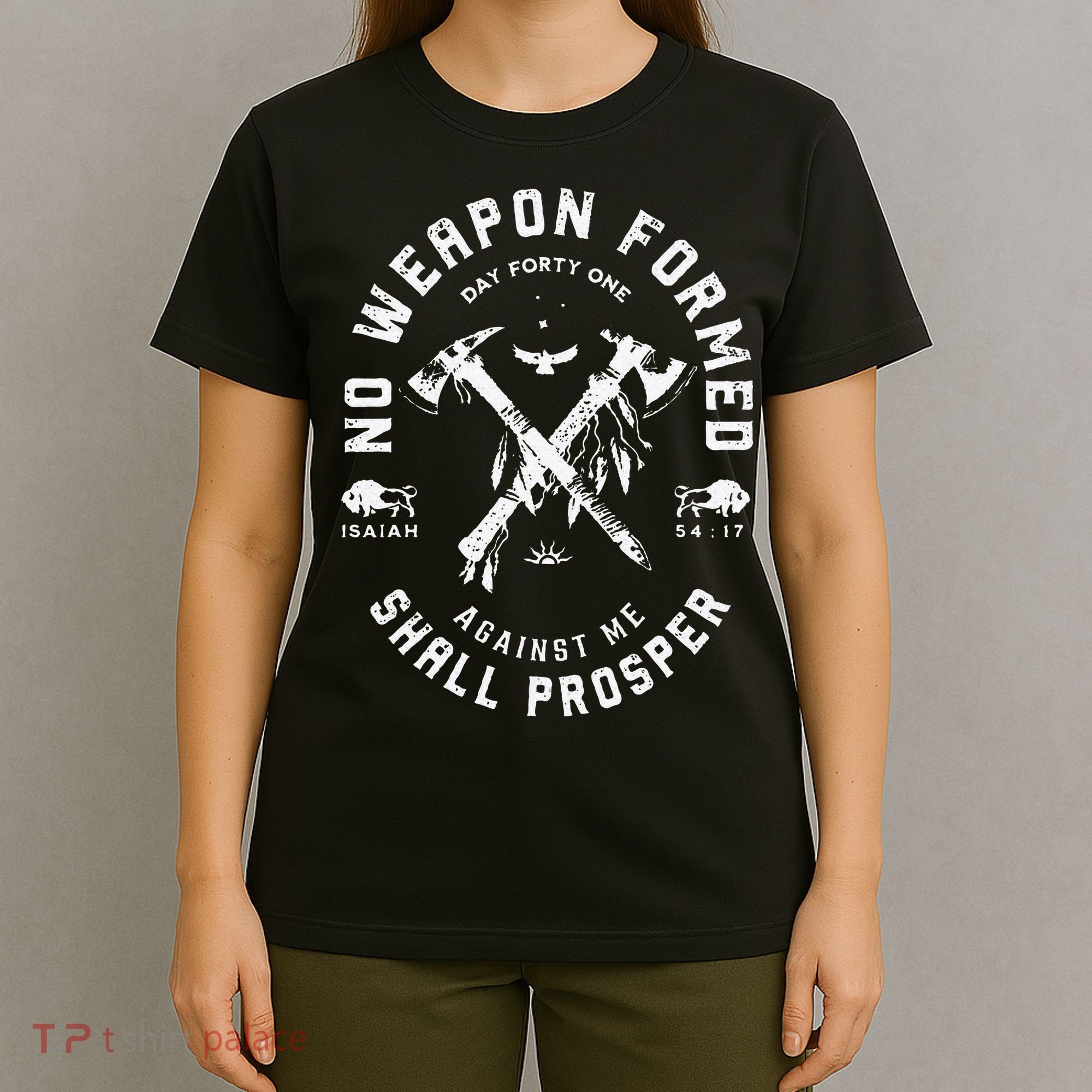 Vintage No Weapon Formed Against Me Shall Prosper Christian T-Shirt