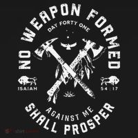 Vintage No Weapon Formed Against Me Shall Prosper Christian T-Shirt thumb 7