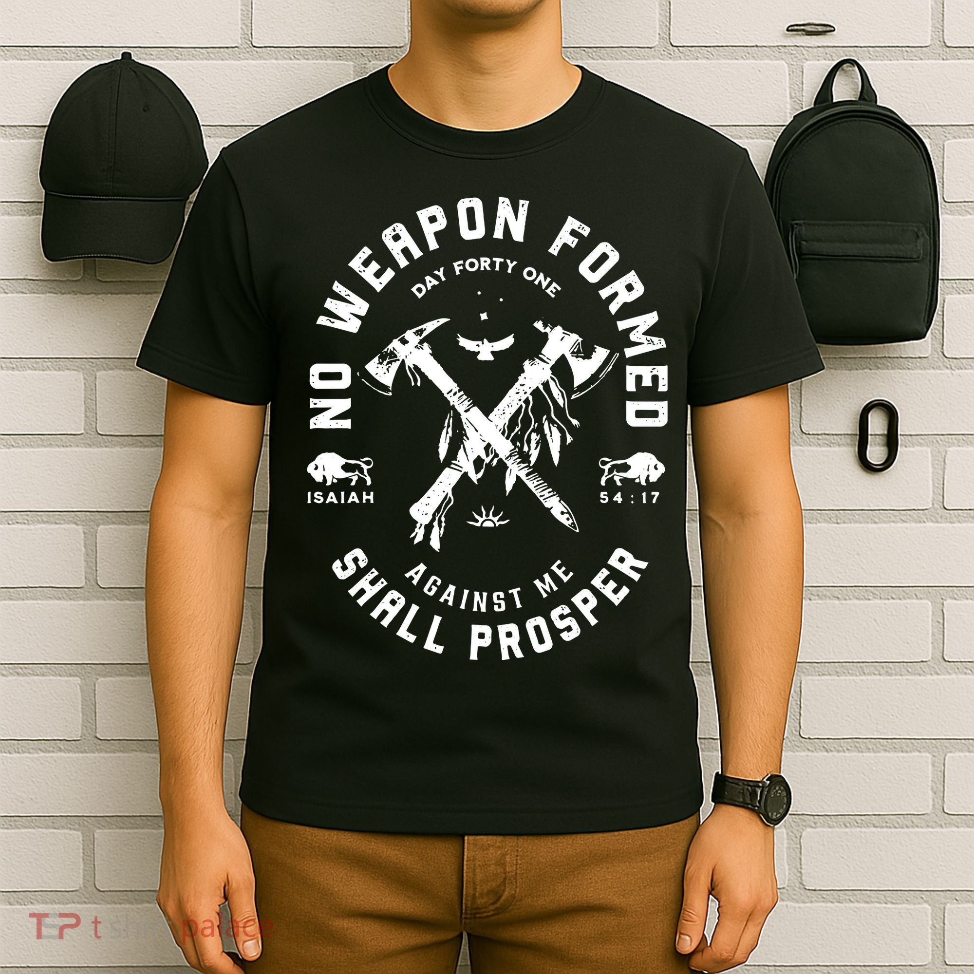 Vintage No Weapon Formed Against Me Shall Prosper Christian T-Shirt