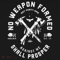 Vintage No Weapon Formed Against Me Shall Prosper Christian T-Shirt thumb 7