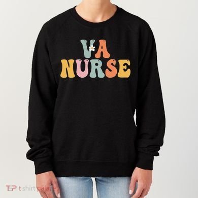 VA Nurse Week Groovy Appreciation Day For Work Women's Sweatshirt