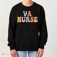 VA Nurse Week Groovy Appreciation Day For Work Women's Sweatshirt thumb 0