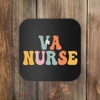 VA Nurse Week Groovy Appreciation Day For Work Coaster thumb 0