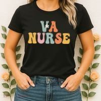 VA Nurse Week Groovy Appreciation Day For Work Women's T-Shirt thumb 2