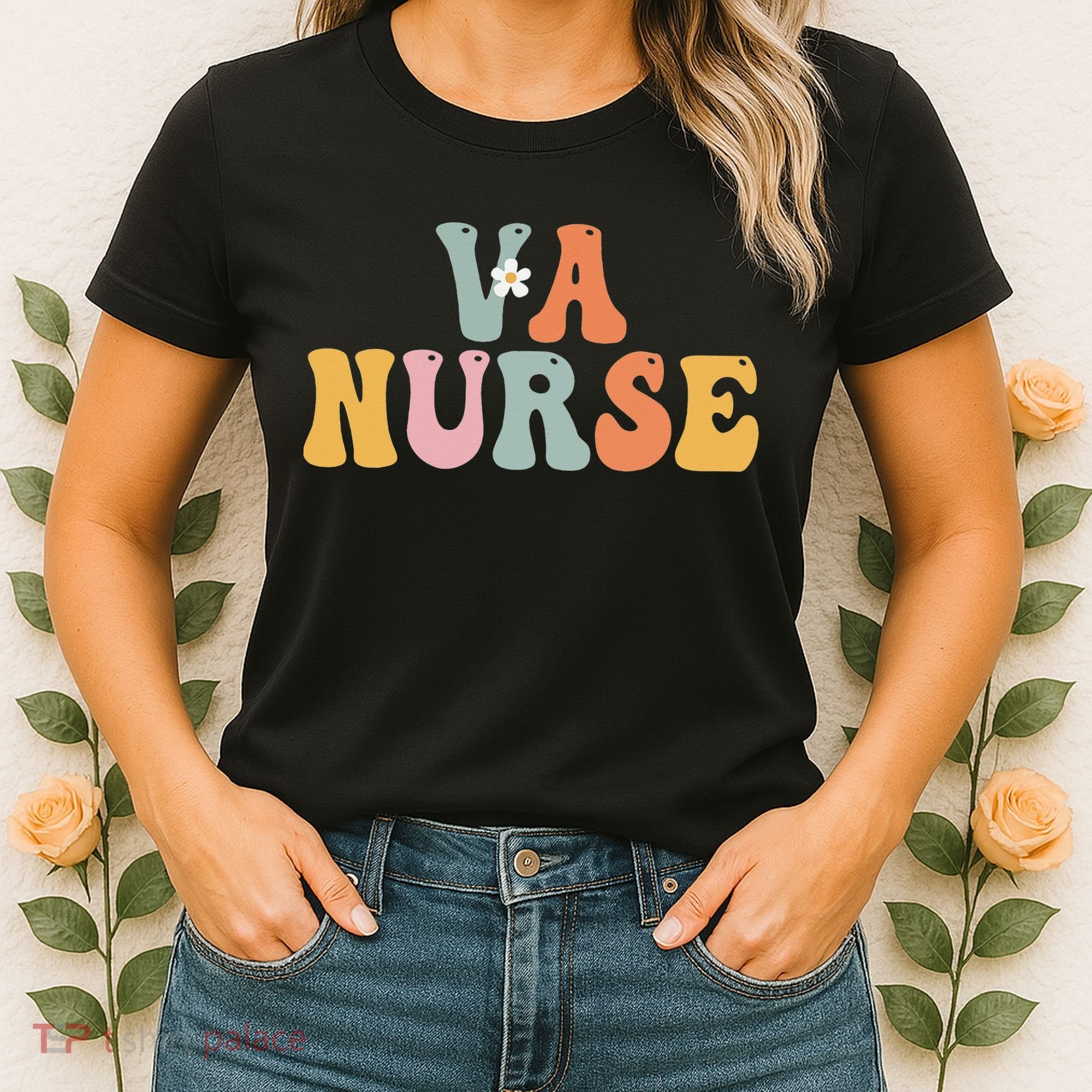 VA Nurse Week Groovy Appreciation Day For Work Women's T-Shirt