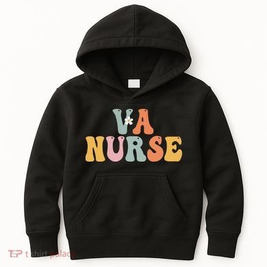 VA Nurse Week Groovy Appreciation Day For Work Kids Hoodie
