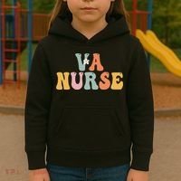 VA Nurse Week Groovy Appreciation Day For Work Kids Hoodie thumb 3