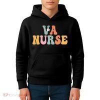 VA Nurse Week Groovy Appreciation Day For Work Kids Hoodie thumb 4